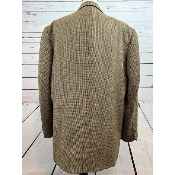 Oscar de la Renta Blazer Sport Coat 42R 42 Regular 100% Wool Lined Herringbone - Picture 12 of 12
